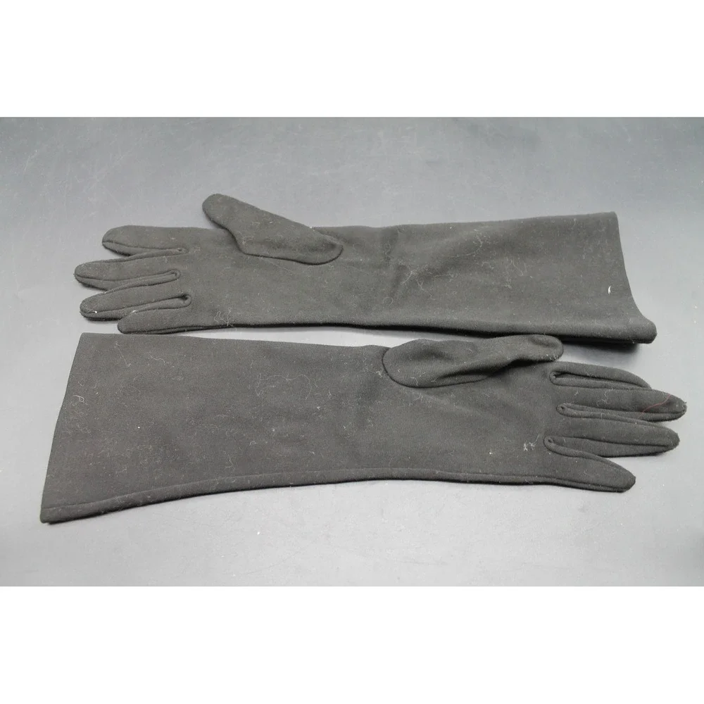 Vintage Black Elbow Length Formal Evening Gloves Long Dress Gloves 14